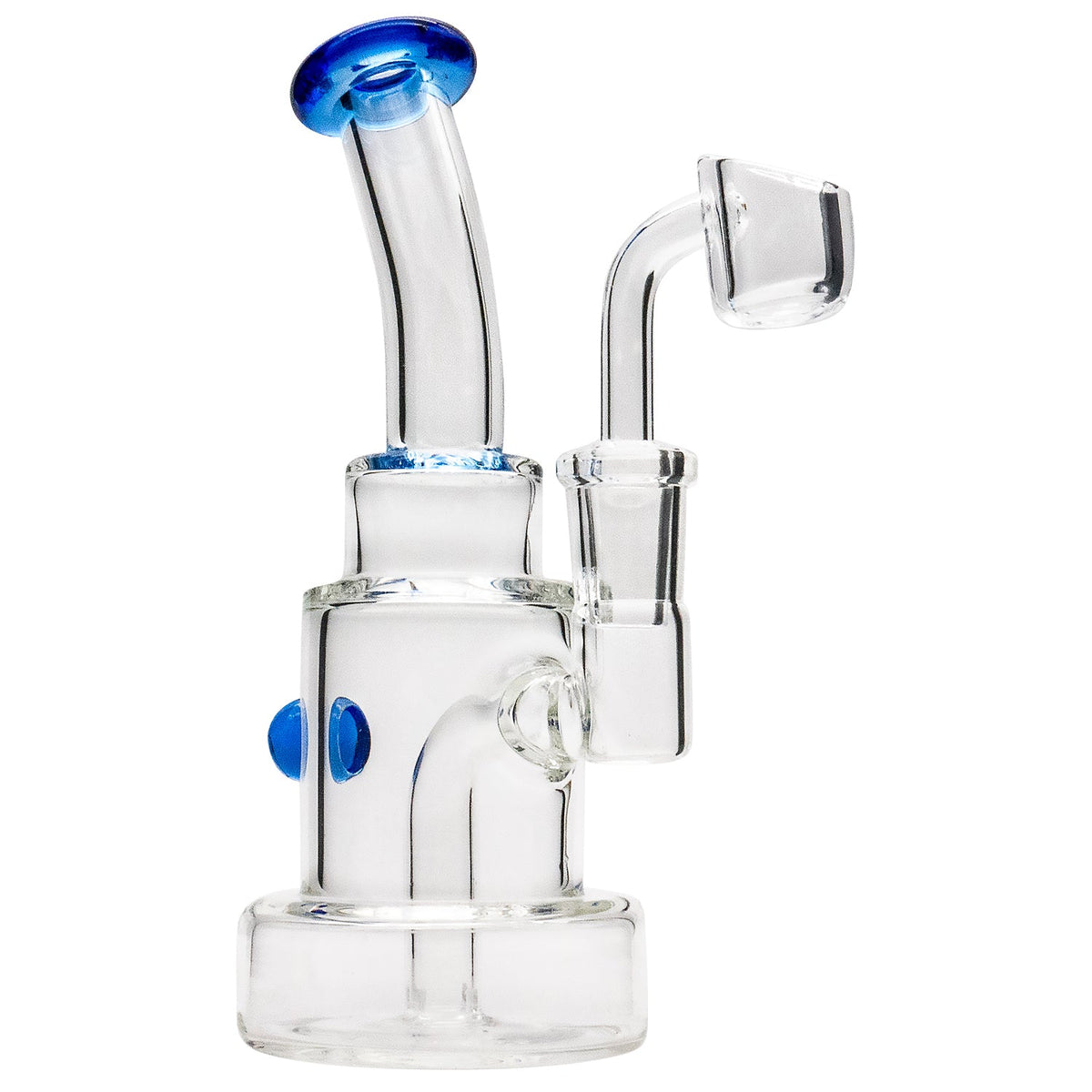 6.5&quot; Stacked-Cake Dab Rig with Colored Accents
