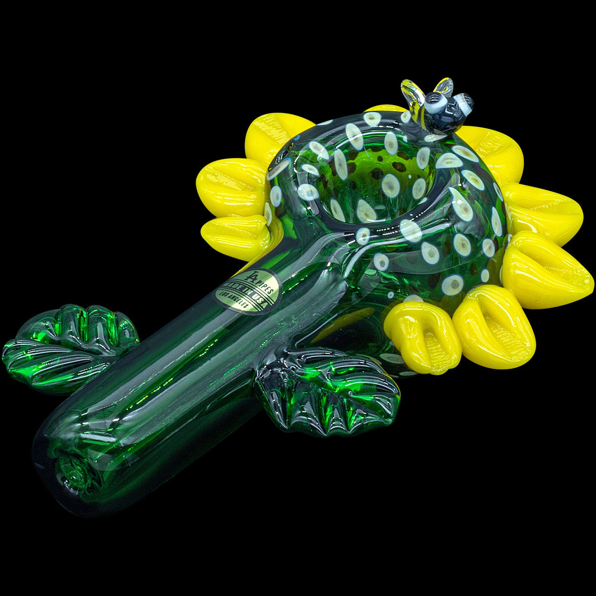 LA Pipes &quot;Sunny Sunflowers&quot; Glass Pipe