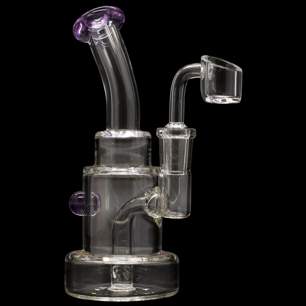 6.5&quot; Stacked-Cake Dab Rig with Colored Accents